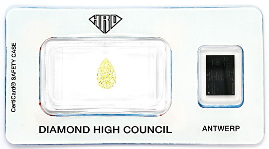Foto 1 - Diamant Tropfen 1,05 ct Sensationell Yellow Zitrone HRD, D6529