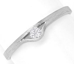 Foto 1 - Platin Diamant-Ring, mit Eingespanntem Brillanten, S3922