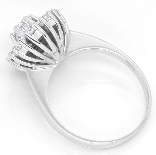 Foto 3 - Brillanten-Ring 1,40ct Solitär-Diamantenkranz Weißgold, S4252