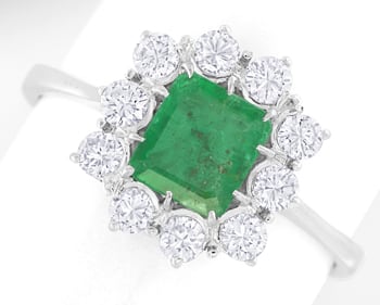 Foto 1 - Nobler Smaragd-Brillanten-Ring 18K Weißgold, S5936