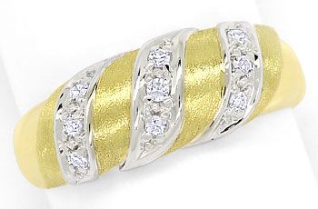 Foto 1 - Diamantenring mit Lupenreinen Diamanten in Bicolor Gold, S9470