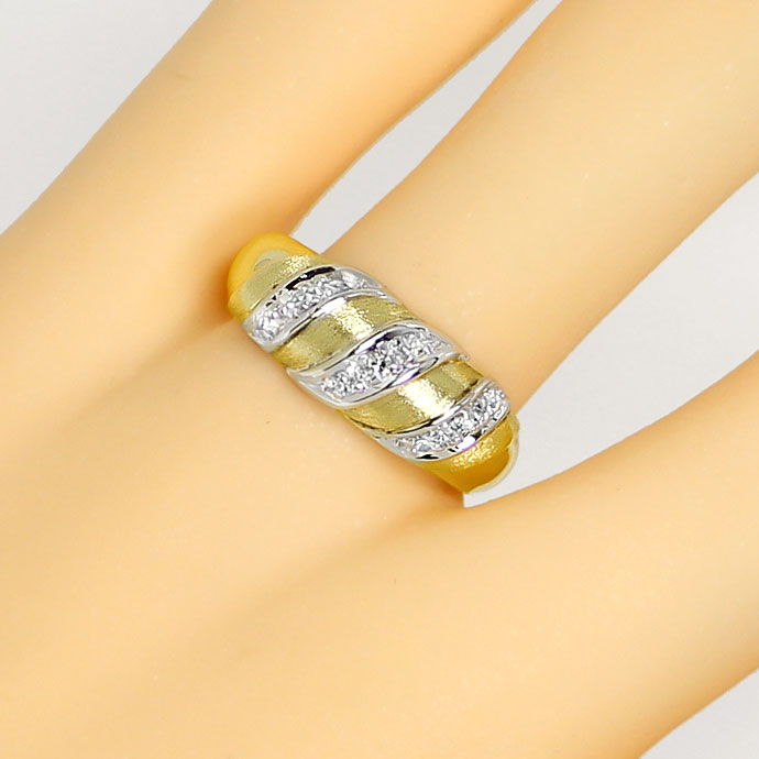 Foto 5 - Diamantenring mit Lupenreinen Diamanten in Bicolor Gold, S9470