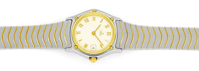 Foto 1 - Ebel Classic Stahl-Gold Damen-Armbanduhr mit Wellenband, U2516
